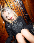 CBGB Studded Logo Long Sleeve WOMENS chaserbrand