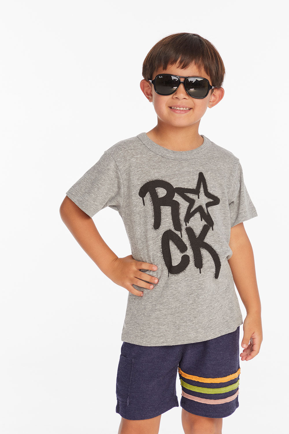 Rock Star Boys Crew Neck Short Sleeve Tee Boys chaserbrand