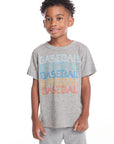 Baseball Boys Short Sleeve Crew Neck BOYS chaserbrand