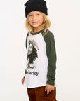 Bob Marley Portrait Boys Baseball Tee BOYS chaserbrand