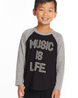 Music Is Life Boys Baseball Tee Boys chaserbrand