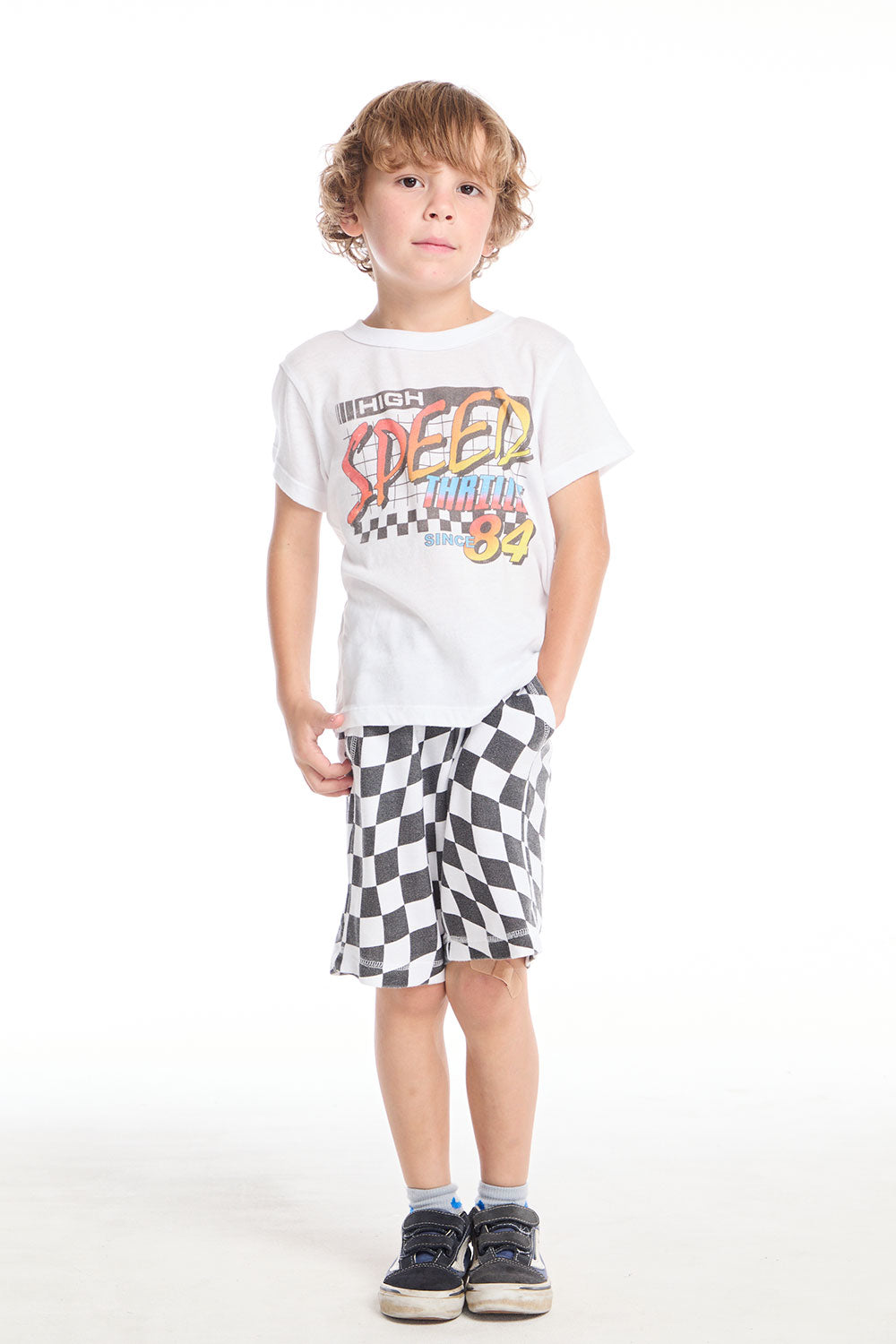 Wavy Check Boys Shorts BOYS chaserbrand