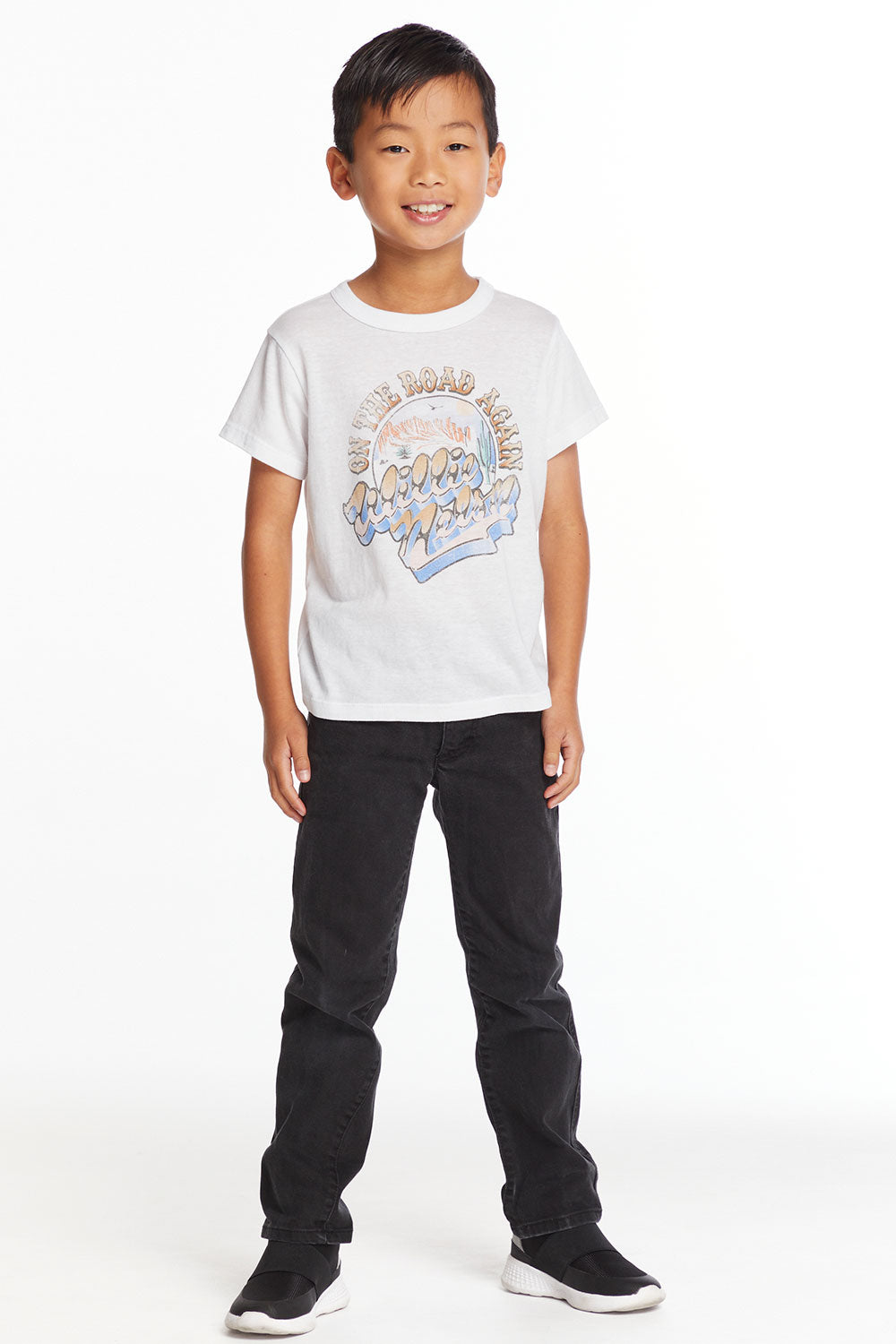 Willie Nelson On The Road Again Boys Tee Boys chaserbrand