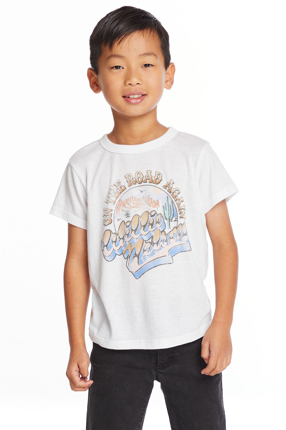 Willie Nelson On The Road Again Boys Tee Boys chaserbrand