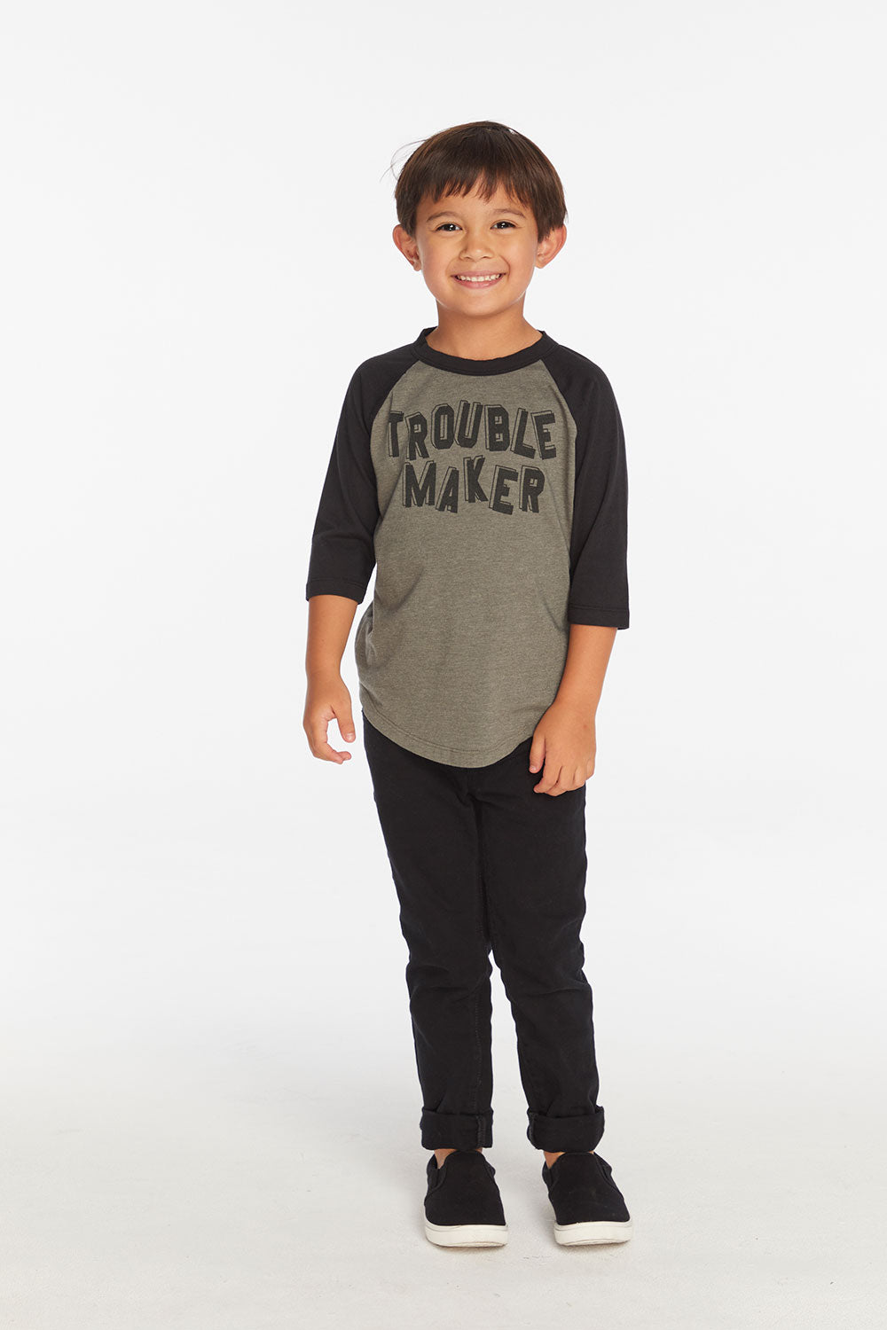 Trouble Maker Boys Baseball Tee Boys chaserbrand