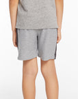 Boys Cozy Knit Rib Heather Grey Panel Shorts BOYS chaserbrand