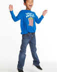 Whats Poppin' Boys Long Sleeve Crew Neck Tee Boys chaserbrand