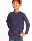 Fire Trucks Boys Long Sleeve Crew Neck Tee Boys chaserbrand