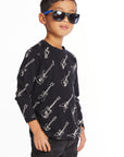 Guitar Jam Boys Long Sleeve Crew Neck Tee Boys chaserbrand