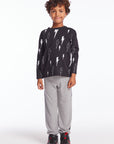 Allover Bolts Boys Long Sleeve Crew Neck Tee Boys chaserbrand