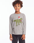 Dinosaur Santa Boys Long Sleeve Boys chaserbrand