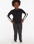 Bolt Crew Neck Licorice Long Sleeve Tee Boys chaserbrand