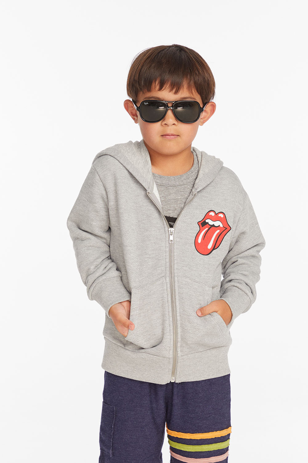 Rolling Stones Script Logo Boys Zip-up Hoodie Boys chaserbrand