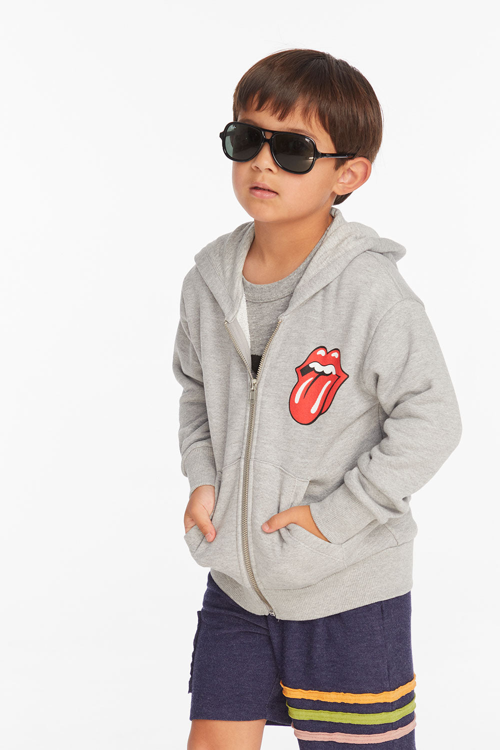 Rolling Stones Script Logo Boys Zip-up Hoodie Boys chaserbrand