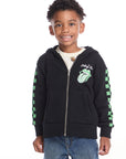 Rolling Stones Checkered Tongue Logo Zip Up Boys Hoodie BOYS chaserbrand