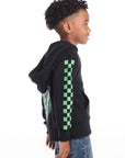 Rolling Stones Checkered Tongue Logo Zip Up Boys Hoodie BOYS chaserbrand