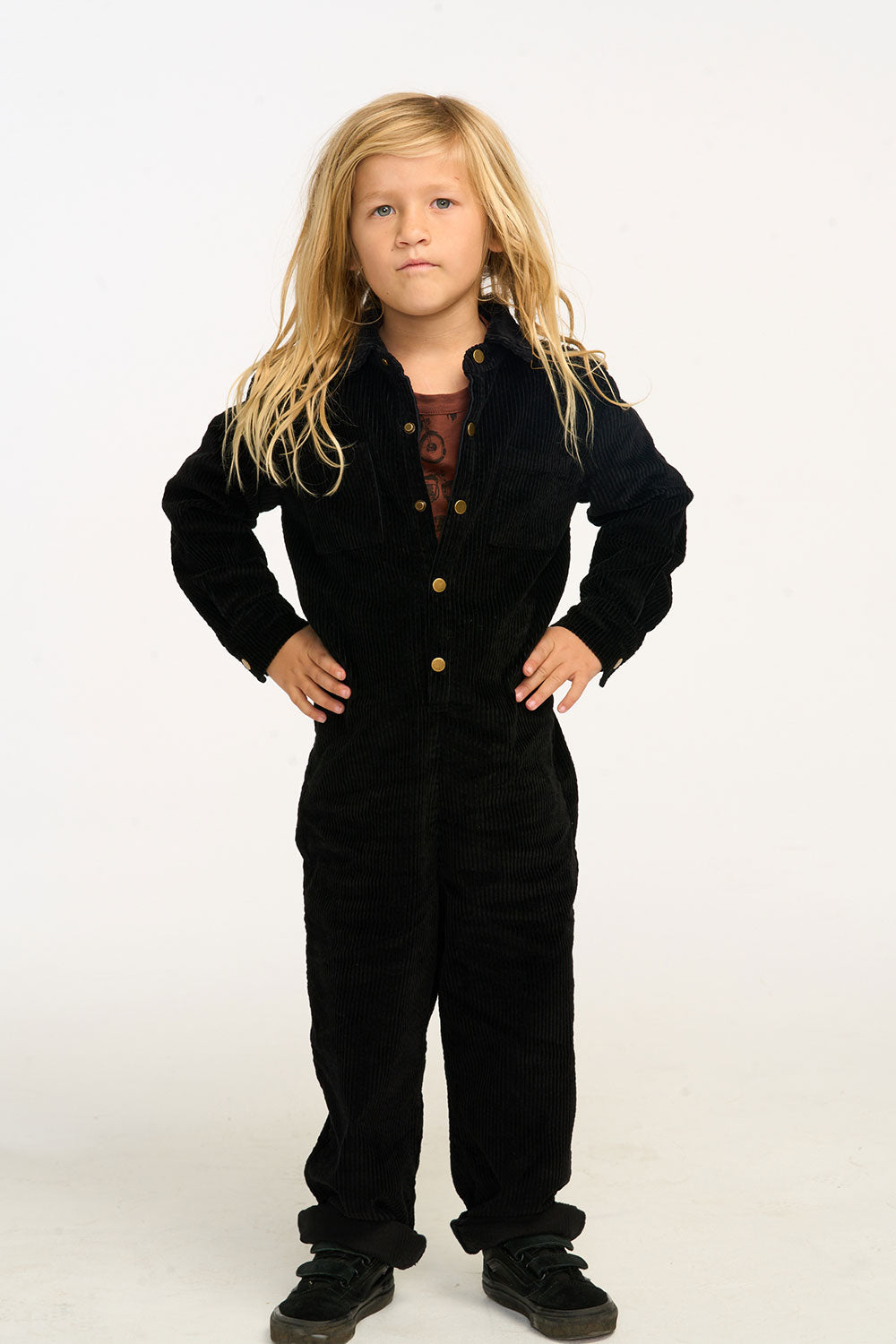 David Raven Black Corduroy Jumpsuit BOYS chaserbrand