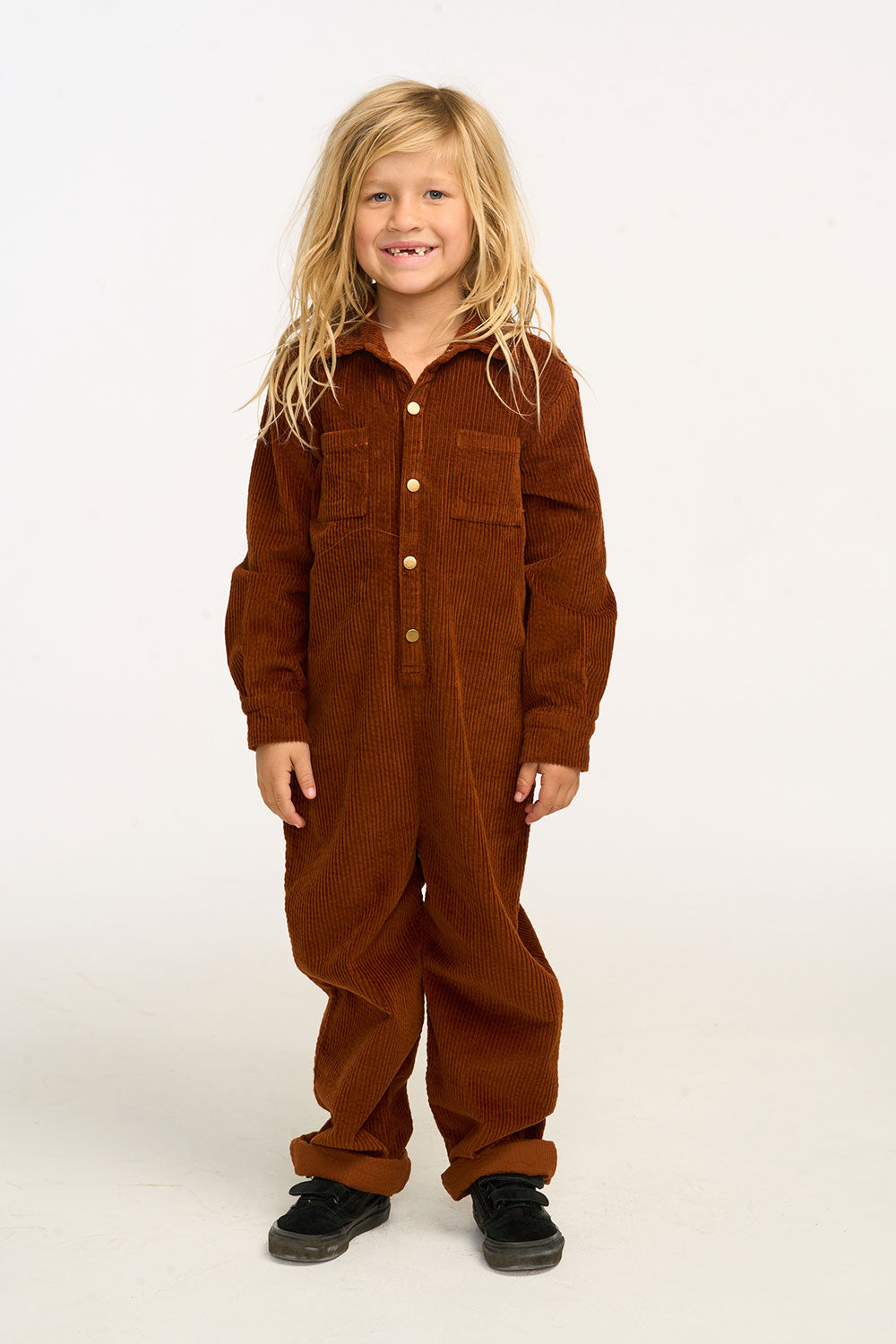 David Walnut Brown Corduroy Jumpsuit BOYS chaserbrand