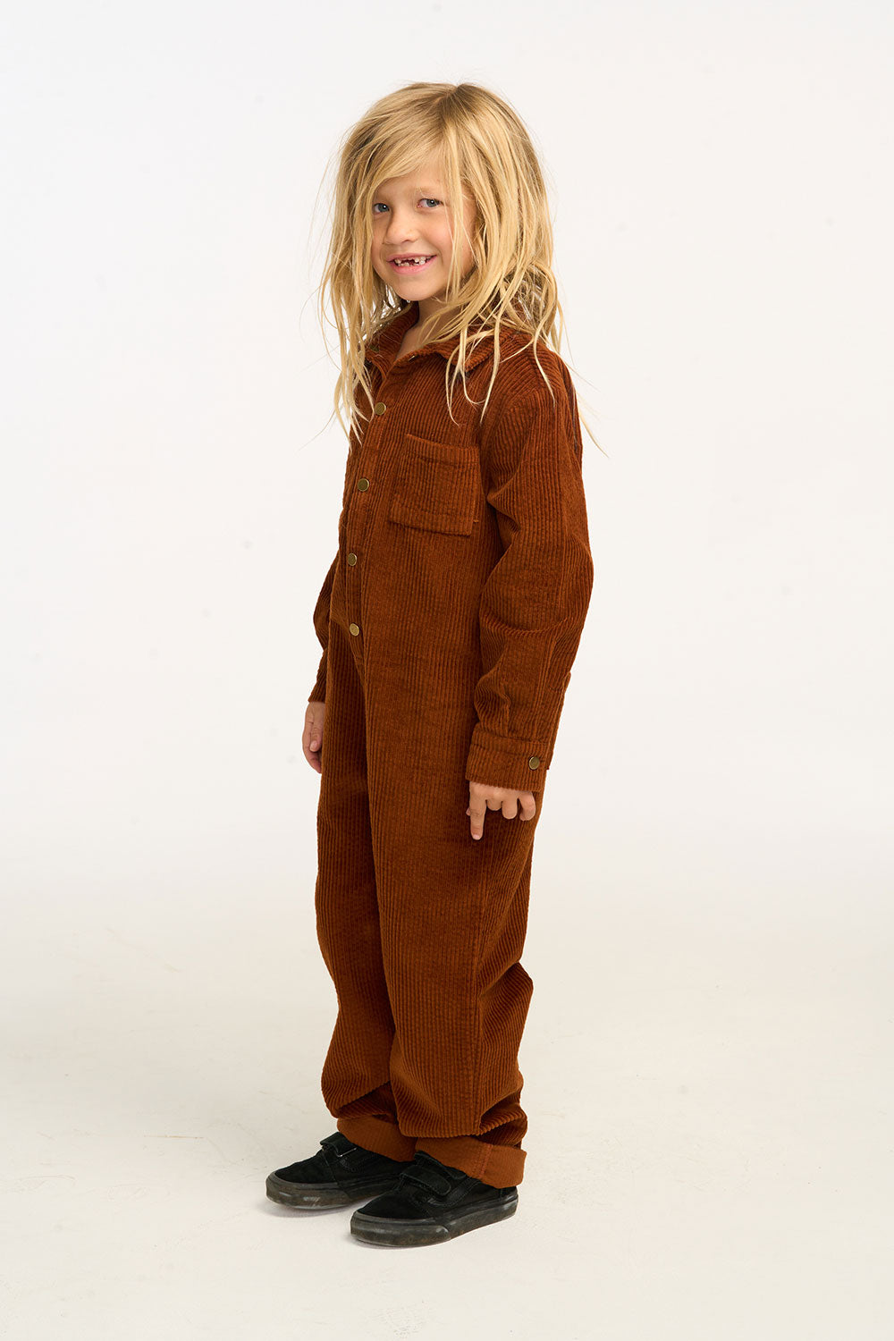 David Walnut Brown Corduroy Jumpsuit BOYS chaserbrand