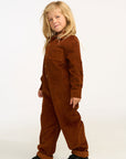 David Walnut Brown Corduroy Jumpsuit BOYS chaserbrand