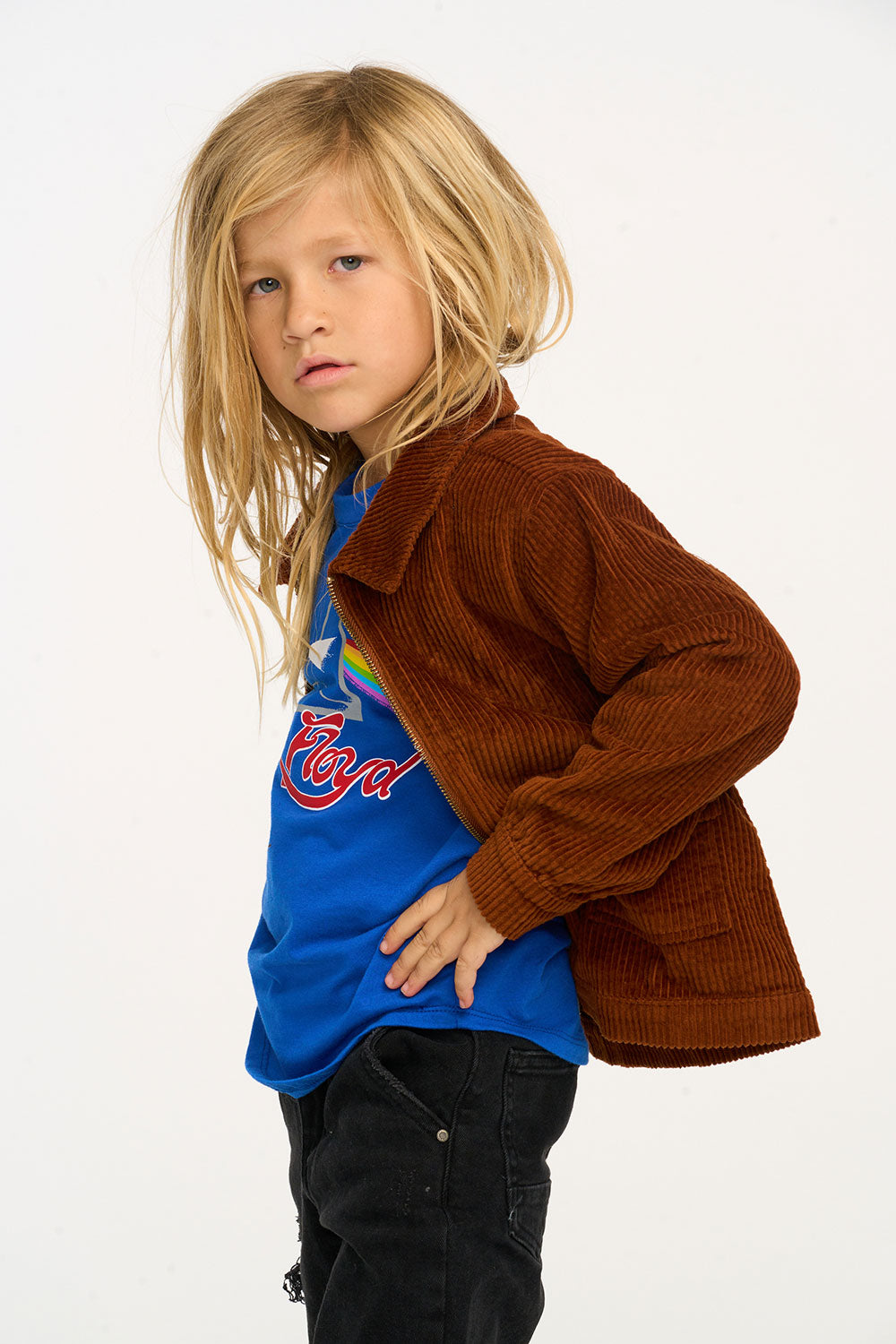 Martin Walnut Brown Zip Up Corduroy Jacket BOYS chaserbrand