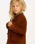 Martin Walnut Brown Zip Up Corduroy Jacket BOYS chaserbrand