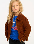 Martin Walnut Brown Zip Up Corduroy Jacket BOYS chaserbrand