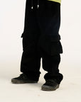 Wes Raven Black Corduroy Cargo Pants BOYS chaserbrand