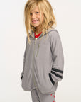 Silver Gray Zip Up Hoodie BOYS chaserbrand