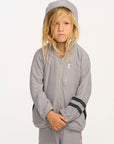 Silver Gray Zip Up Hoodie BOYS chaserbrand