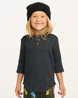 3/4 Sleeve Shirttail Boys Shadow Black Henley Tee BOYS chaserbrand