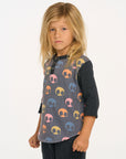 3/4 Sleeve Shirttail Boys Skull Candy Henley Tee BOYS chaserbrand