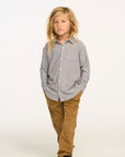 Silver Gray Button Down Shirt BOYS chaserbrand