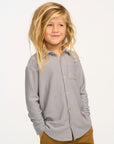 Silver Gray Button Down Shirt BOYS chaserbrand