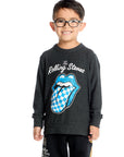 Rolling Stones Checkered Tongue Logo Long Sleeve Boys chaserbrand