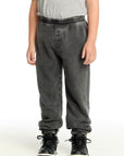 Black Acid Wash Lounge Pant Boys chaserbrand