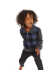Mike Ghost Plaid Collared Shirt BOYS chaserbrand
