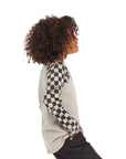 Long Sleeve Splatter Checker Raglan Button Up Henley BOYS chaserbrand