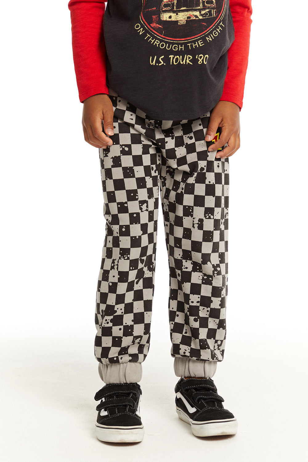 Lightning Splatter Checker Joggers BOYS chaserbrand