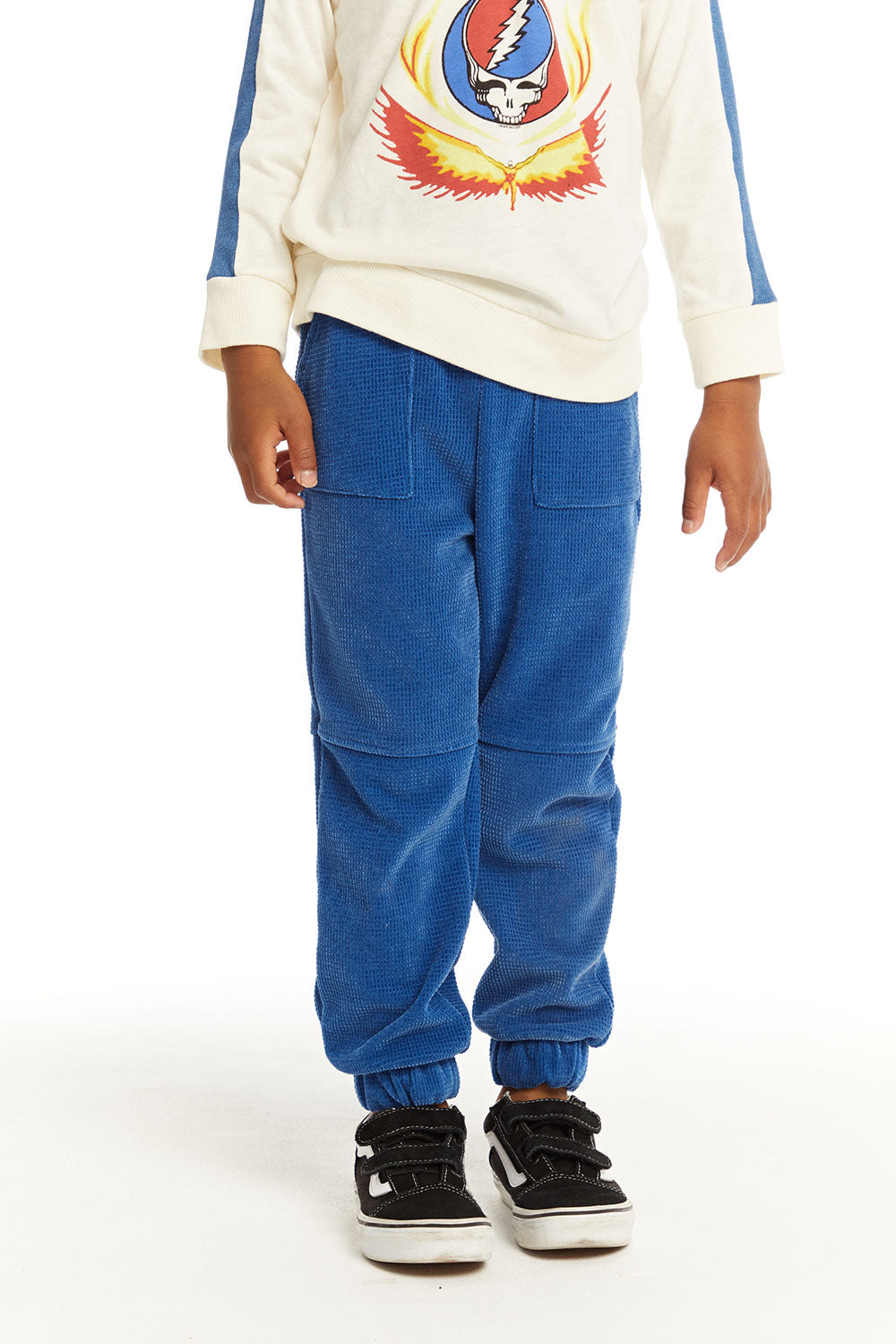 Zipper Leg Peacock Blue Jogger BOYS chaserbrand