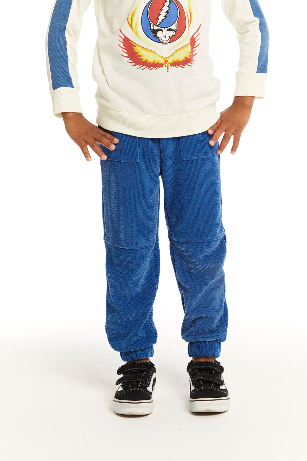 Zipper Leg Peacock Blue Jogger BOYS chaserbrand