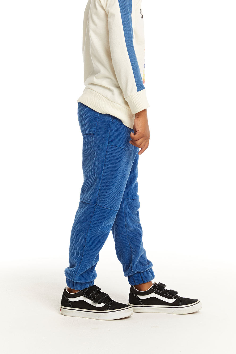 Zipper Leg Peacock Blue Jogger BOYS chaserbrand