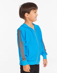 Bolt Blue Danube Long Sleeve Zip Up Hoodie Boys chaserbrand