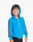 Bolt Blue Danube Long Sleeve Zip Up Hoodie Boys chaserbrand