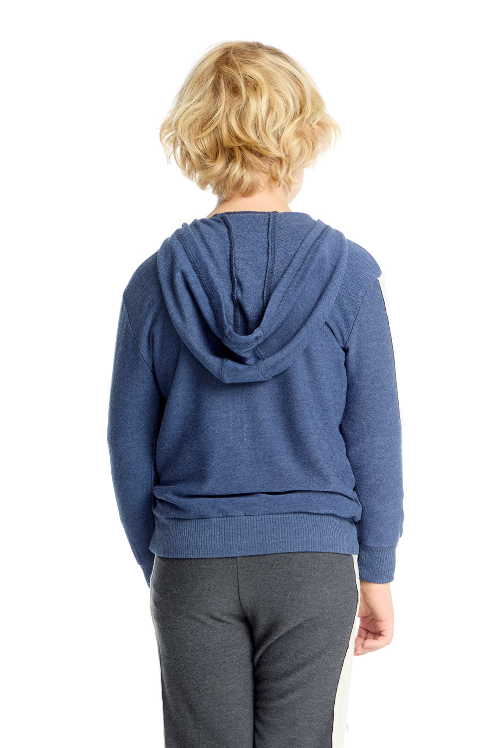 Bolt Steel Blue Long Sleeve Zip Up Hoodie Boys chaserbrand