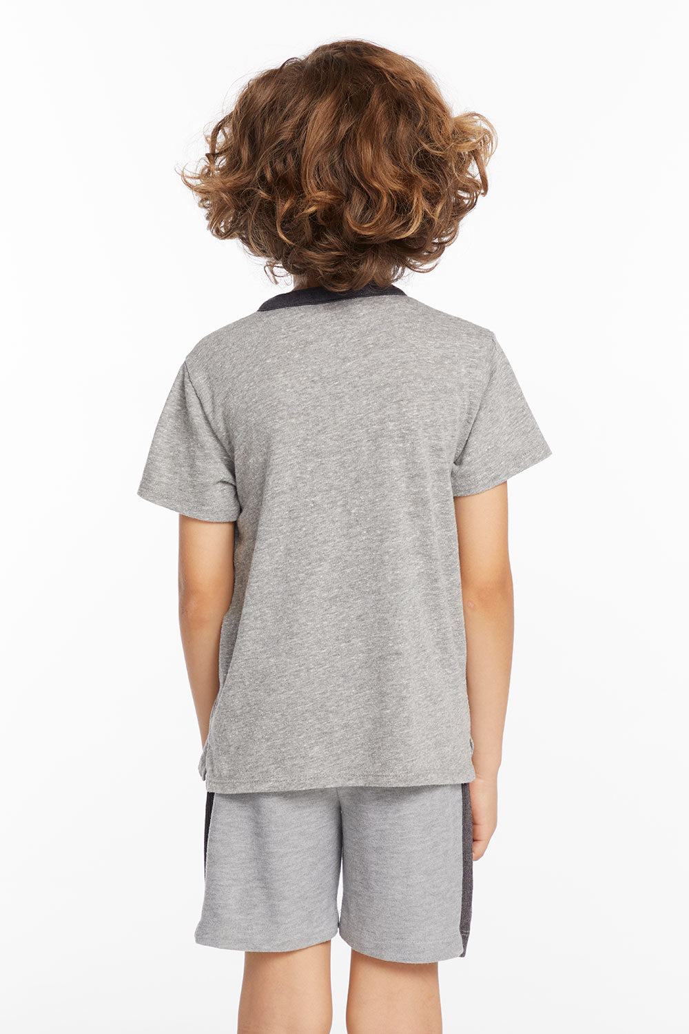 Boys Heather Grey Short Sleeve Henley BOYS chaserbrand