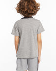 Boys Heather Grey Short Sleeve Henley BOYS chaserbrand