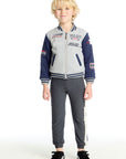 Allan Navy & Heather Grey Bomber Boys chaserbrand