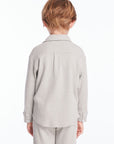 Boys Heather Grey Long Sleeve Button Down Collar Shirt Boys chaserbrand