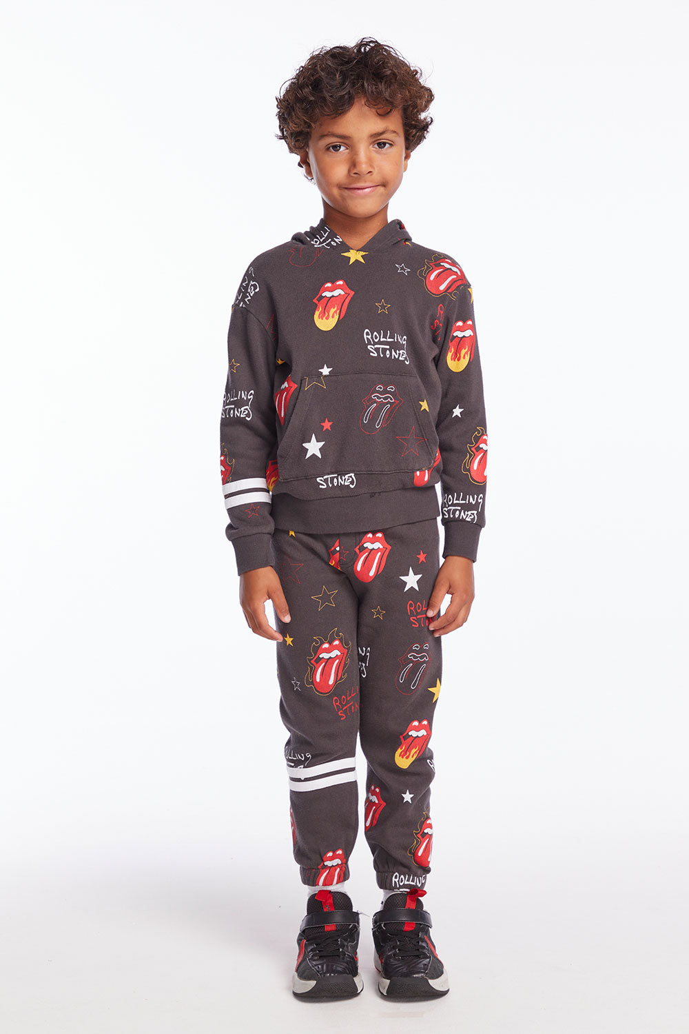 Rolling Stones Tongue Logo Stars Boys Pullover Hoodie Boys chaserbrand